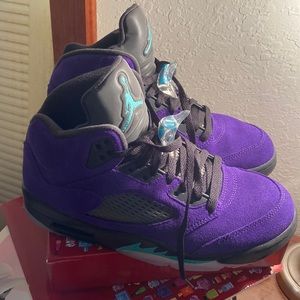 Purple Jordan 5’s, size 8 1/2